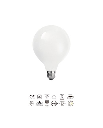 BOMBILLA LED OPAL G95 - E27 – 6,5W - 3000K